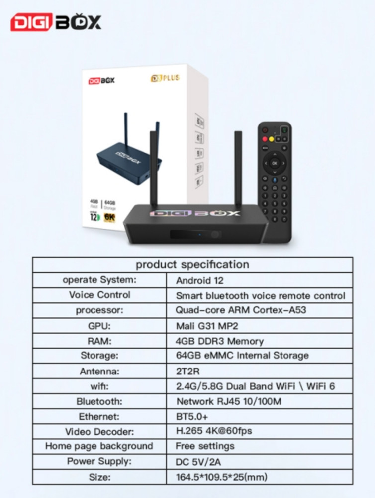 DIGIBox D3 Plus CAT VOD TV Box