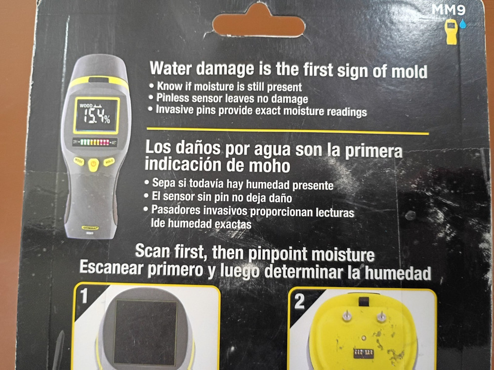 General Tools Combo Pin & Pinless Moisture Meter, Water Damage & Mold Detection