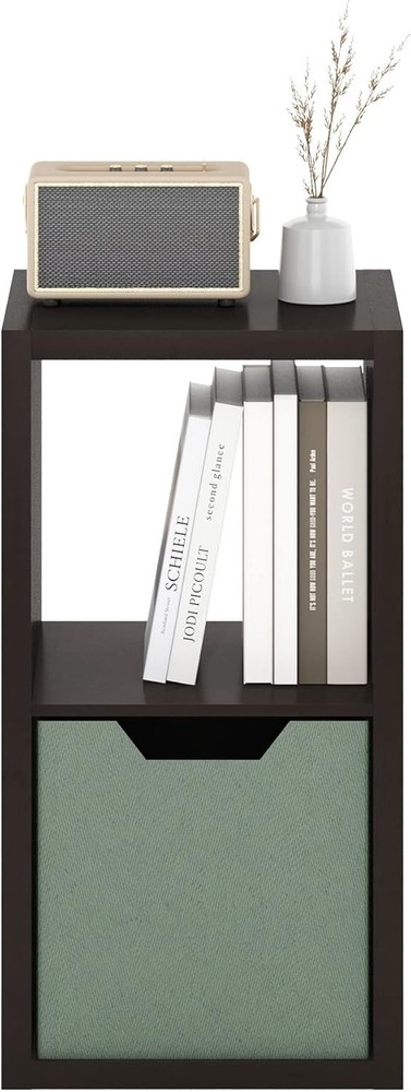CUBICLE Book Shelf, 2-Cube Bookshelf, Extra Thick Frame Horizontally & Vertic...