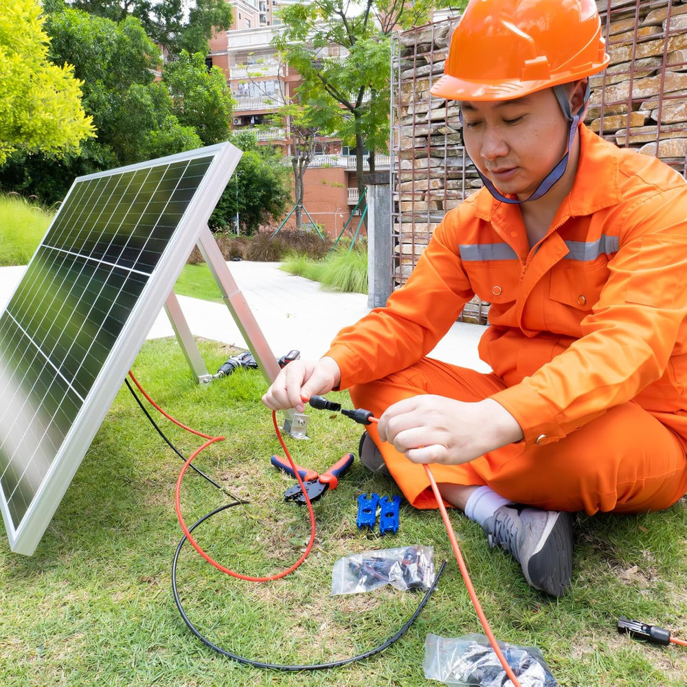 Solar Panel Connector, 60PCS Solar Crimper Tool Kit for Connecting Solar Panel C