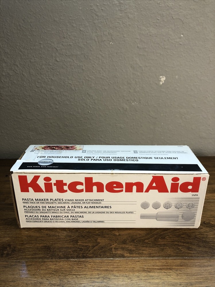 Kitchen Aid Pasta Maker Plates with Storage Stomper In Box