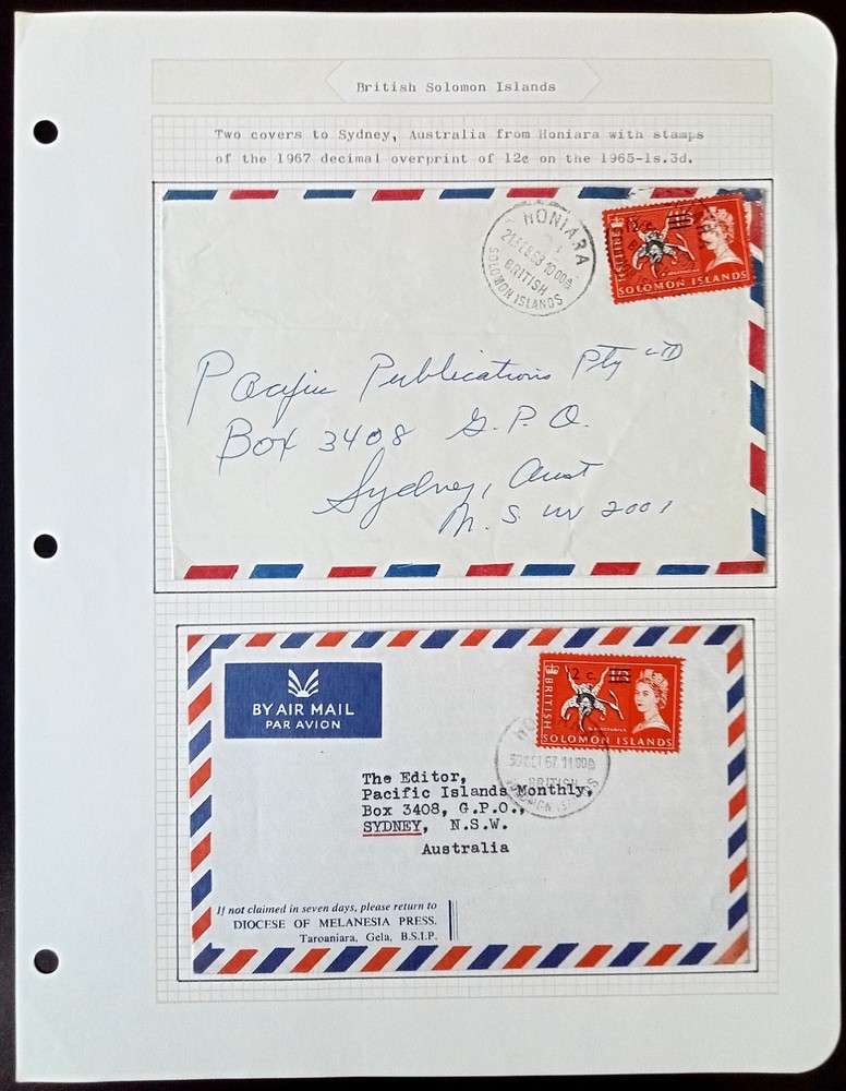 British Solomon Islands 1950s-70s covers (7)