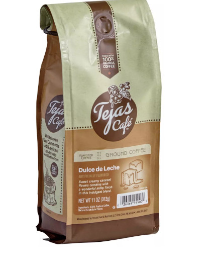 Tejas Cafe Dulce De Leche Ground Coffee 11 oz 2PACK