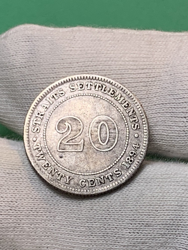 1894 Straits Settlements Silver 20 Cents (A1850)