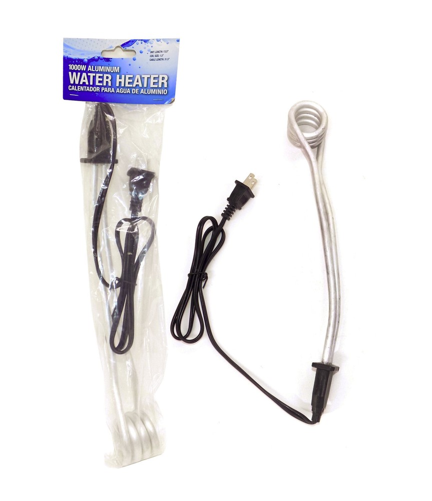 1000W Immersion Water Heater Portable Electric Submersible Coil 13.5 Inch Boiler