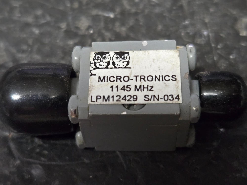 Micro Tronics LPM12429 SMA Low Pass Filter 1145 MHz TESTED, see VNA data