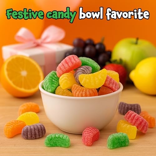 Fruit Slices 2lb Bulk Pack – 65 Assorted Jelly Candy Wedges for Snacking