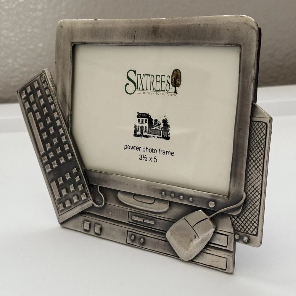 Six Trees Computer Screen Keyboard Pewter Photo Frame
