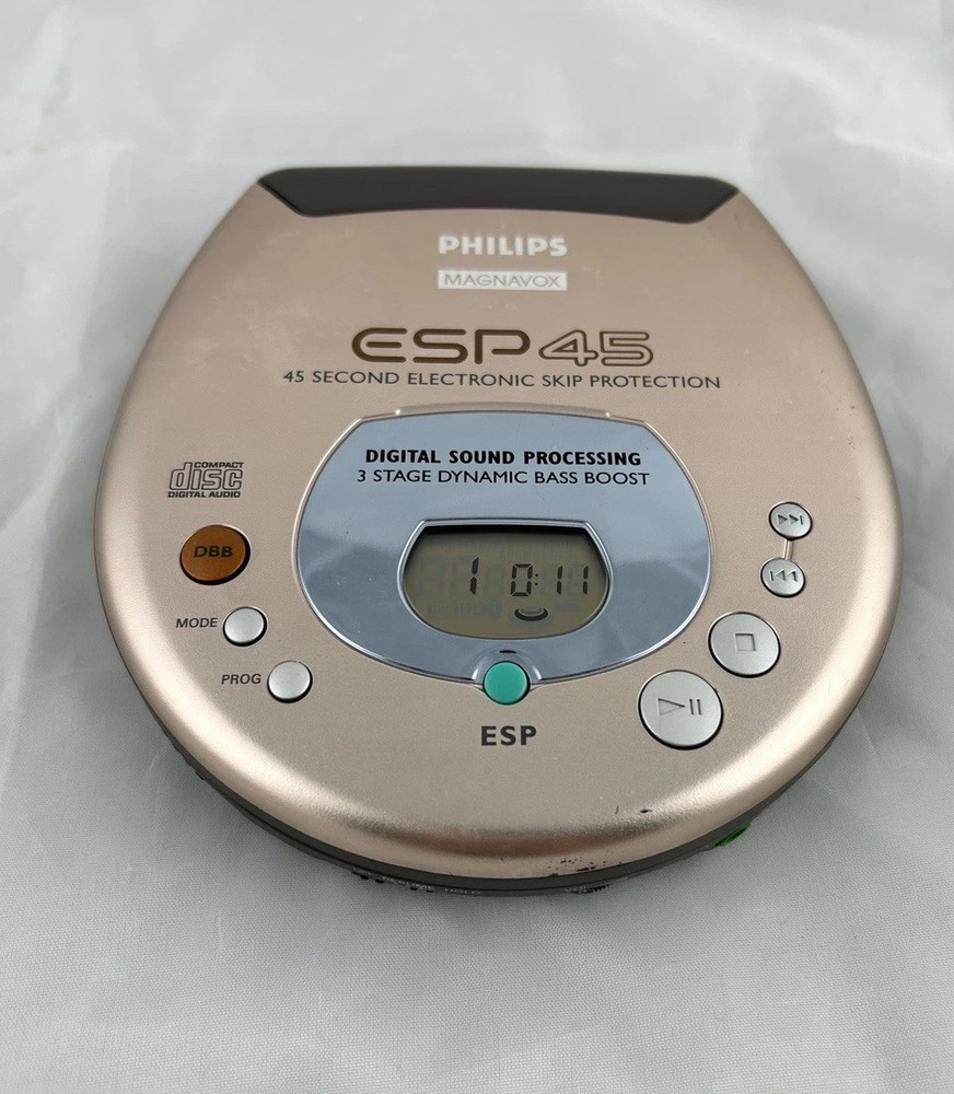 Philips Magnavox Personal Portable CD Player AZ7583 ESP 45 Sec Accessory Bundle