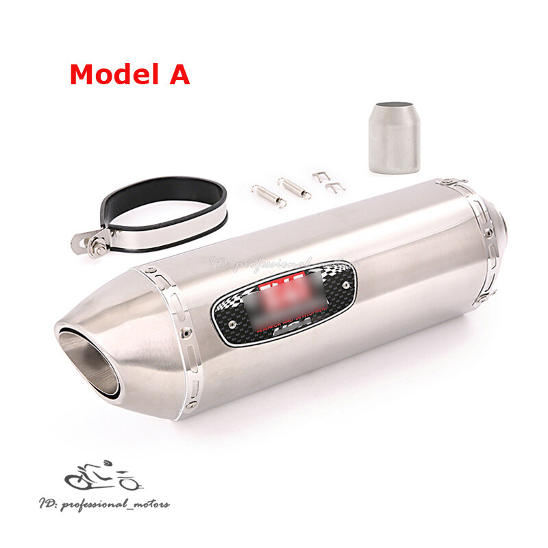 Modified System 51mm Exhaust Tips Motorcycle Muffler Pipe Carbon Painted 420MM