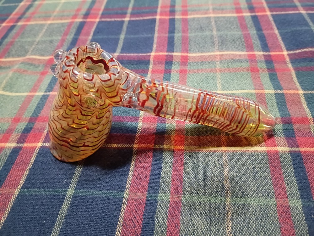 Small Bubbler Pipe Hand Blown Glass