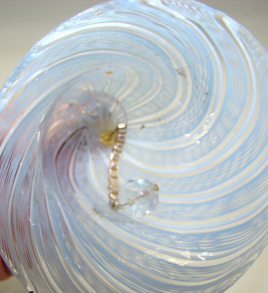 Murano Glass Blue & White Bell