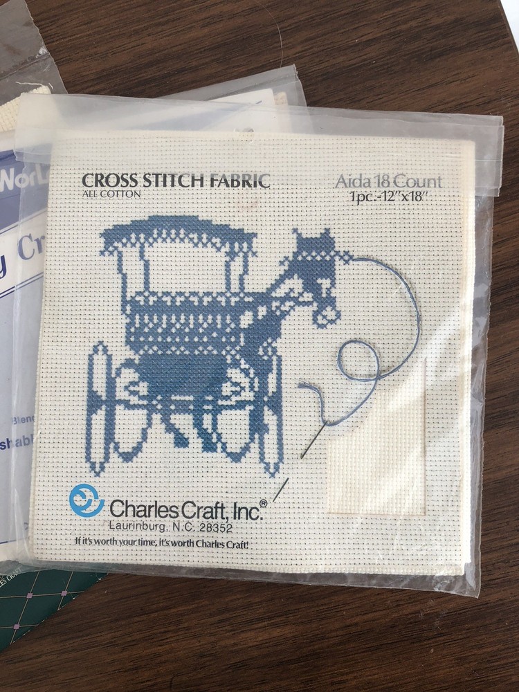 Cross Stitch Fabric Lot