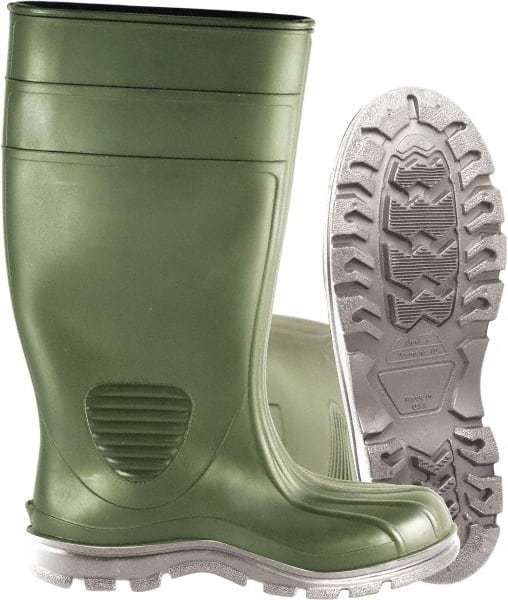PRO-SAFE Unisex Size 13 Medium Width Steel Work Boot Green, PVC Blend Upper, ...
