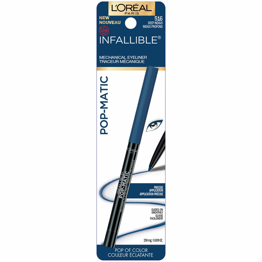 One L'Oreal Mechanical Eyeliner Infallible Pop-Matic ''516 Deep Indigo''