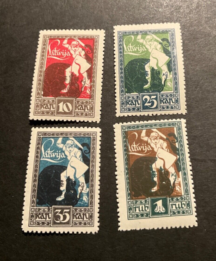 Stamps Latvia Scott #64-7 never hinged