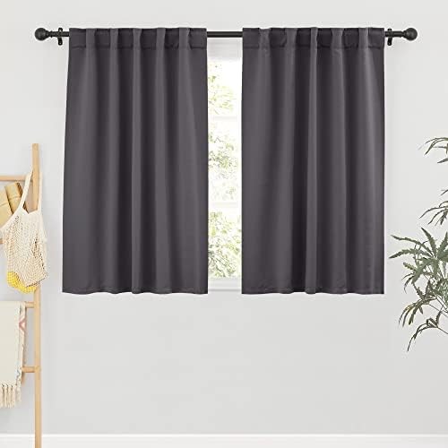 RYB Blackout Thermal Curtains 42x45 Grey Pair