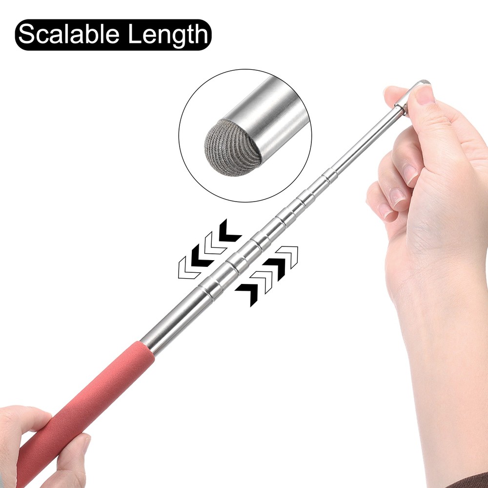 2pcs Telescopic Teachers Pointer Teaching Pointer 39 Inch, Red