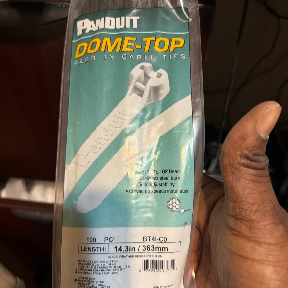 Panduit PLT1M-C0 Cable Ties - 100 Pack