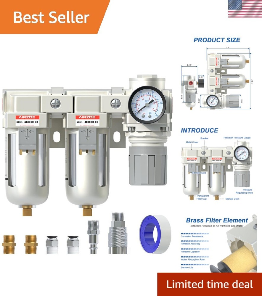 Comprehensive Air Dryer System with Polycarbonate Bowl & Accessories - 5 Micron