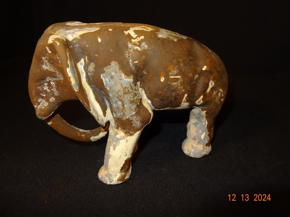 ANTIQUE ELEPHANT CAST IRON DOORSTOP