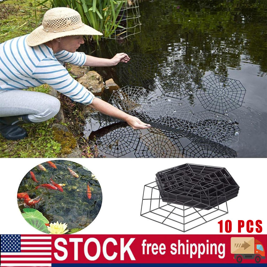 Pond Fish Guard Protector Plastic Floating Grid Protective Cover 10Pcs