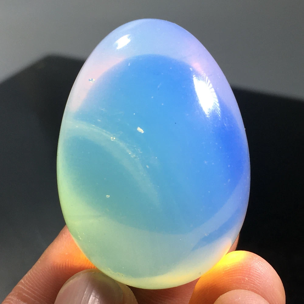 Natural Opal Egg Quartz Crystal Polishing Healing 1 Pcs