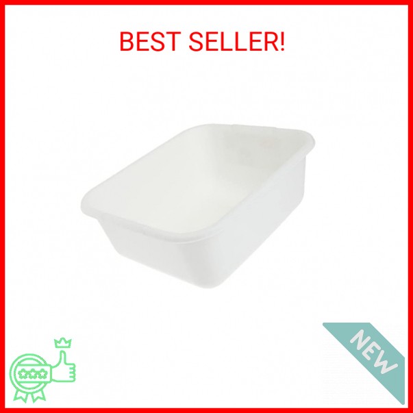 Rubbermaid 2951-AR WHT Dish Pan, Rectangular, White Plastic, 11-1/2-Qts.