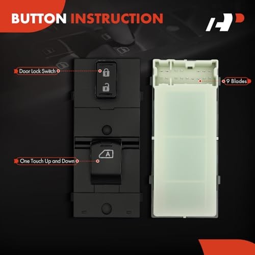 Power Window Switch Compatible with Nissan Pathfinder 2007-2012, Front Right