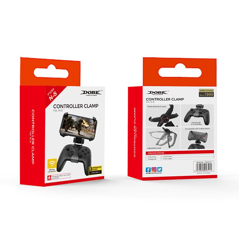 Black Adjustable Phone Mount Stand for Nintendo Switch Pro Controller