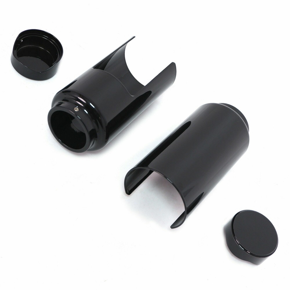 Motor Gloss Black Fork Boot Covers Kit For Harley Softail Breakout FXBR FXBRS