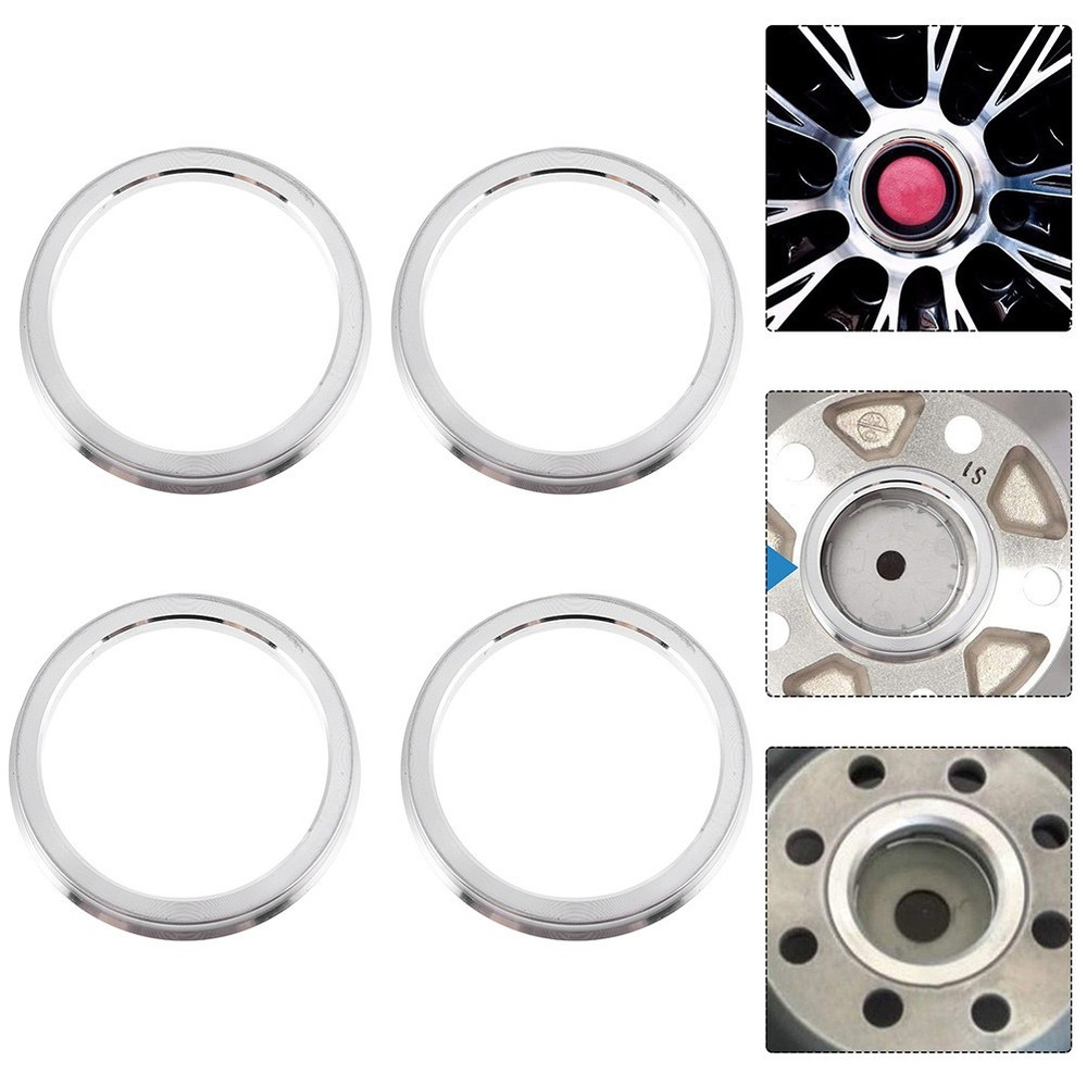3 Pack Car Wheel Spacers Hub Decor Bore Adapter Kit Centering Rings