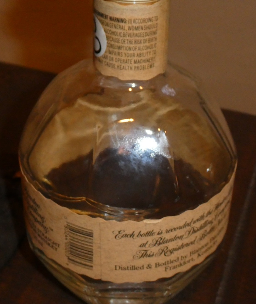 Empty Blanton's Bottle Bourbon Whiskey "S" Stopper and bag!!