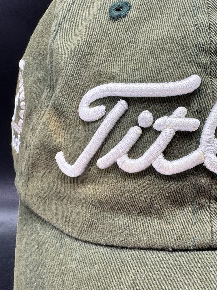 Titleist Bulle Rock Golf Course Hat Adjustable StrapBack Green Sun Faded