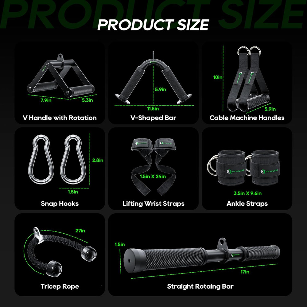 QPARVERS Cable Machine Attachment LAT Pulldown Attachments Cable Machine Accesso