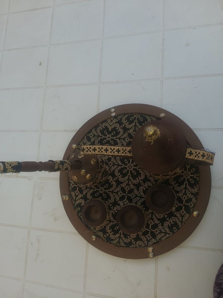 7pieces دلة قهوة حشبية مع فناجين
