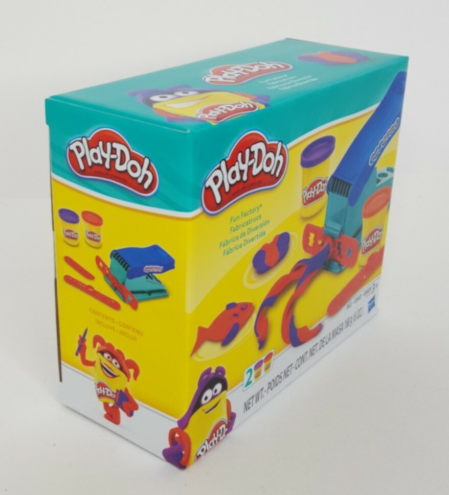 Play-Doh Fun Factory Set + Tools. Creative Shapes Imagination Squeezable Fun!