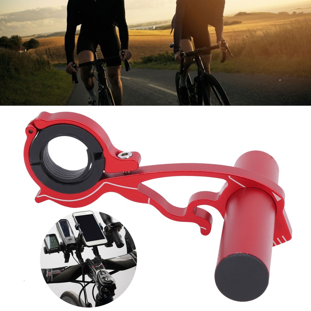 (Red)Bicycle Handlebar Extension Bracket Multifunction 10cm Aluminum Alloy CH