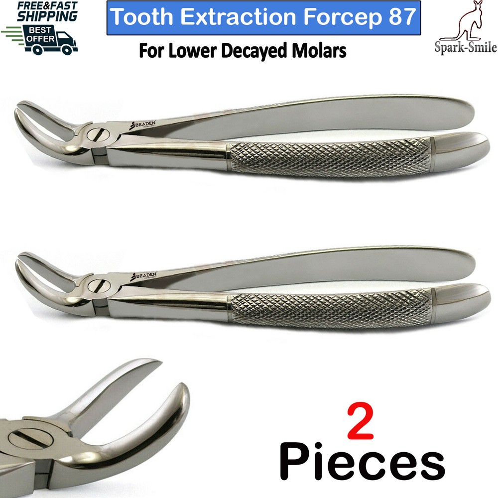 Tooth Extraction Forceps Fig 87 For Lower Decayed Molars Dental Oral Extractions