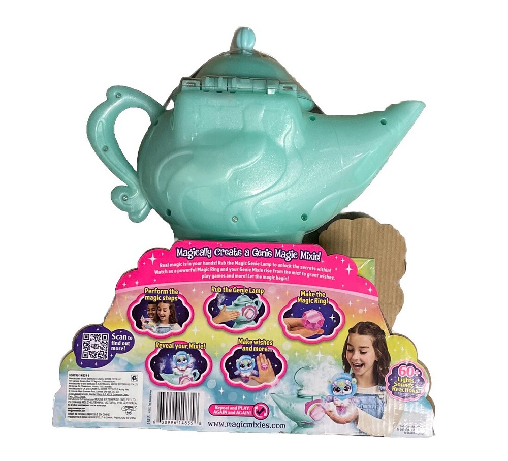 Magic Mixies Magic Genie Lamp with Interactive 8 Inch Rainbow Magic Plush, Ages