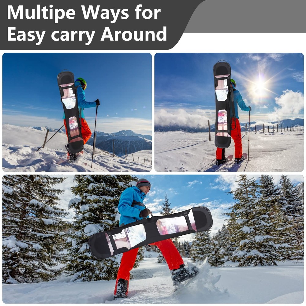 Adjustable Snowboard Sleeve Cover Case with Shoulder Straps, Snowboard Protec...