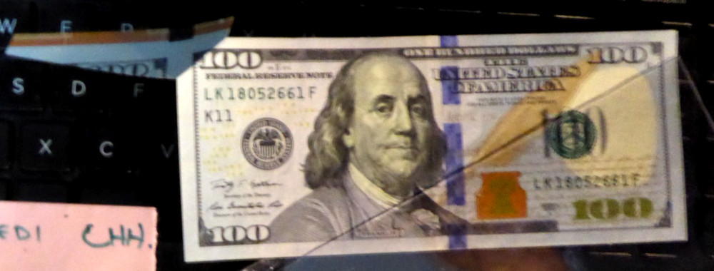 2009A $100 FRN CUTTING ERROR. Got from withdrawal into protected sleeve