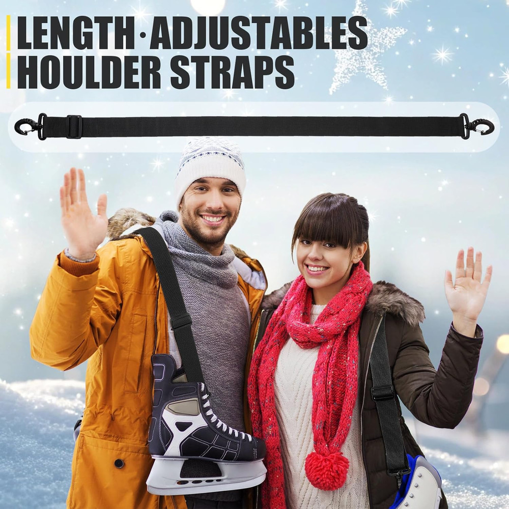 4 Pieces Ski Boot Carrier Straps Adjustable Snowboard Strap Shoulder Sling Leash