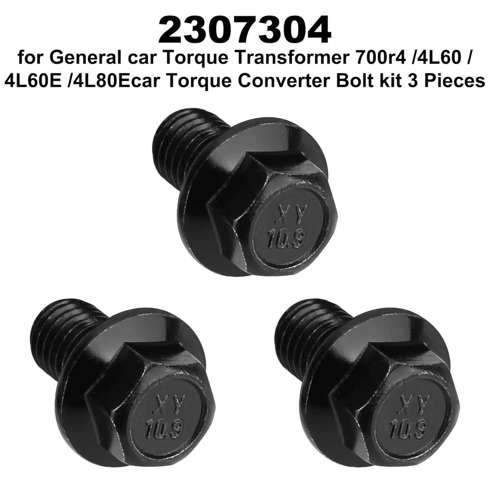 Electroplated Torque Converter Bolt Set for 4-Speed GM Transmissions - 3 Pcs