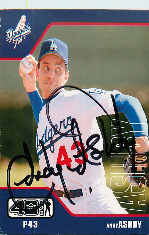 Andy Ashby Dodgers Signed 2002 UD Trading Card