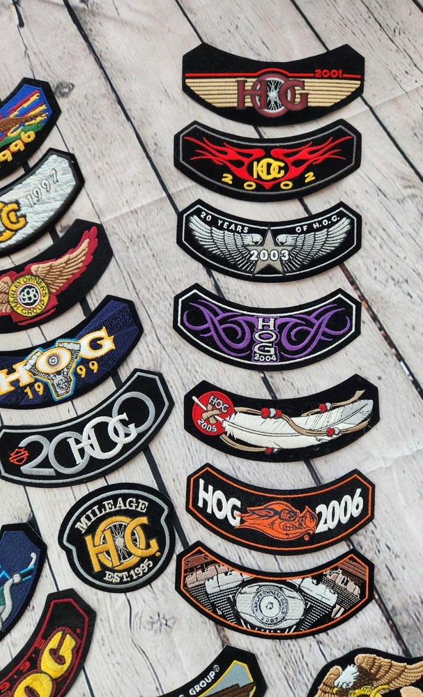 VINTAGE, HARLEY OWNERS GROUP ROCKER PATCHES