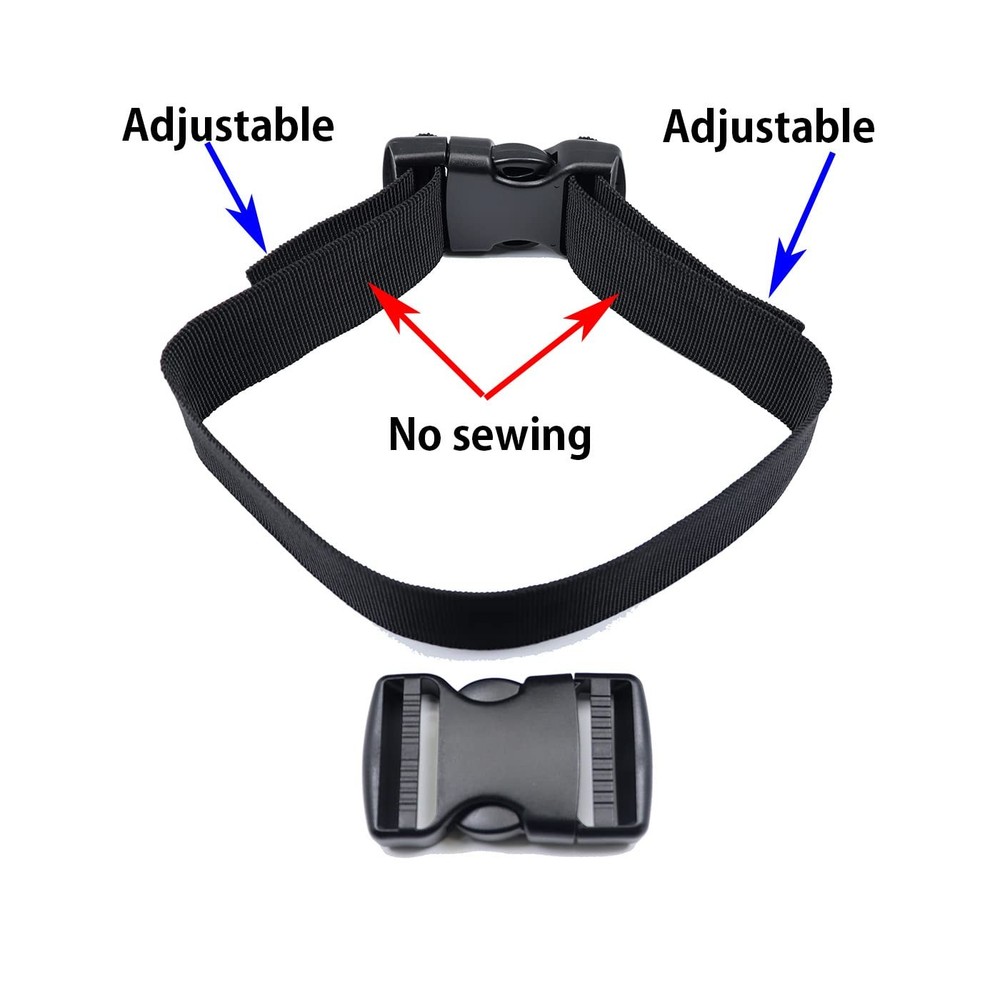Side Release Buckle Clip, Durable Plastic Snap Clasp, Bag Strap Adjuster, Black