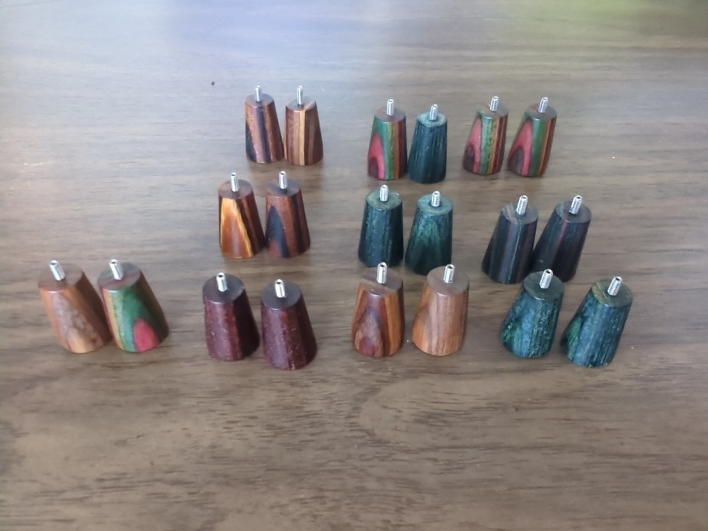 Interchangeable Needle Stoppers Single Pair Wooden