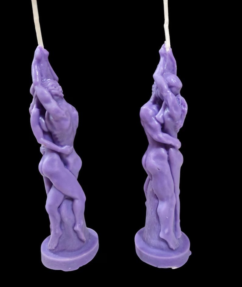 Lovers Candle Magic Couples Unity Candle- Purple