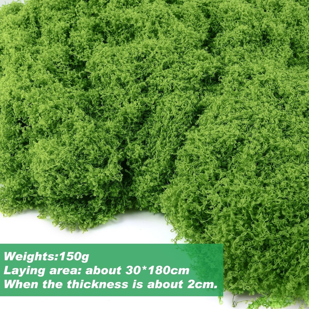 Draupnir Fake Green Moss for Plants Indoor, 5.3OZ Light